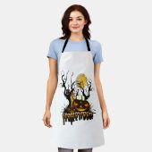 Halloween lustiger Kürbis mit Eule Schürze (Getragen)