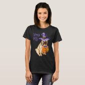 Halloween lustiger Pug Hexe süß oder sauer Kostüm T-Shirt (Vorne ganz)