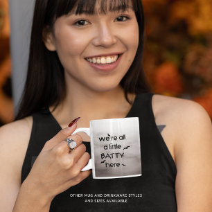 Halloween Lustiger Spruch Fledermäuse Kaffeetasse