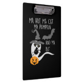 Halloween Ma Hat Ma Cat Birthday Klemmbrett (Rechts)