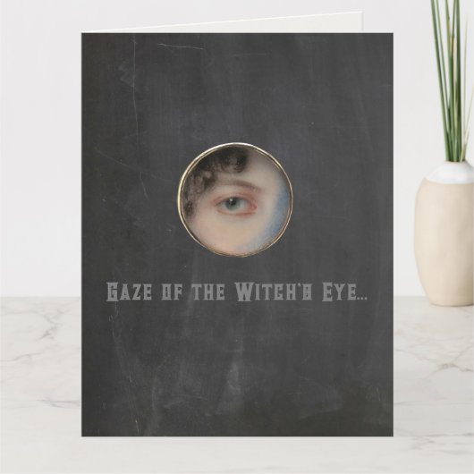 Halloween Macabre Creepy Hexe Eye Karte (Vorderseite)