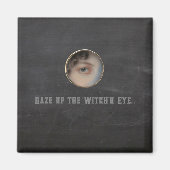 Halloween Macabre Creepy Hexe Eye Magnet (Vorne)