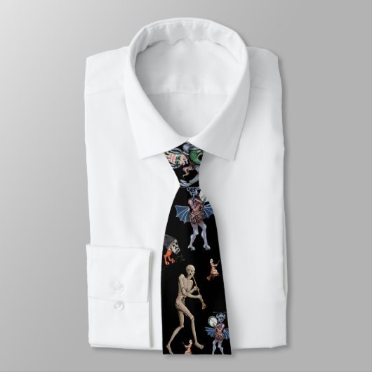 Halloween Macabre Neck Tie Krawatte (Gebunden)