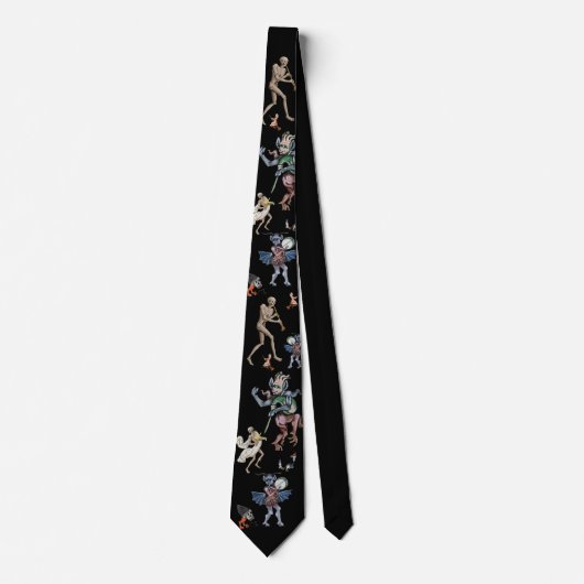 Halloween Macabre Neck Tie Krawatte (Vorderseite)