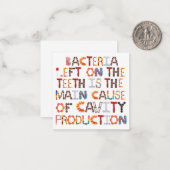 Halloween macht Cavities Funny Card Mitteilungskarte (Vorderseite/Rückseite Beispiel)