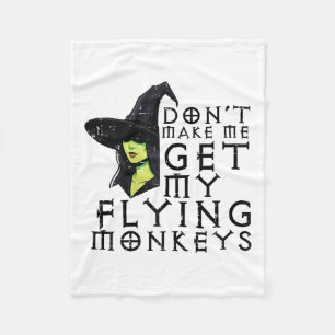Halloween macht mich nicht dazu, Affen lustige Hex Fleecedecke