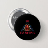 Halloween Mad Scientist Evil Genius Button (Vorne & Hinten)