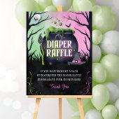 Halloween Mädchen Baby Shower Windel-Raffle-Schild Poster