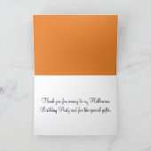 Halloween-Mädchen Danke, Pumpkin Balloons Karte (Innenseite)