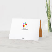 Halloween-Mädchen Danke, Pumpkin Balloons Karte (Rückseite)