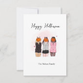 Halloween-Mädchen Einladung (Vorderseite)