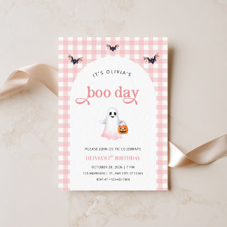 Halloween Mädchen Geburtstagseinladung Boo Day The Einladung
