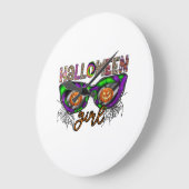 Halloween-Mädchen Große Wanduhr (Winkel)