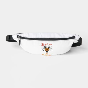 Halloween-Mädchen hat keinen Kostüm-Kürbis Bauchtasche