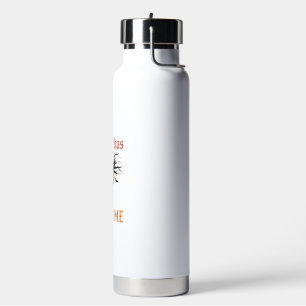 Halloween-Mädchen hat keinen Kostüm-Kürbis Trinkflasche