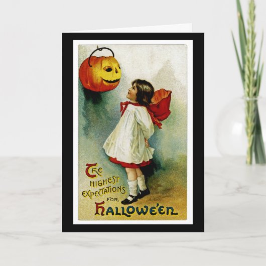 Halloween-Mädchen Karte (Vorderseite)