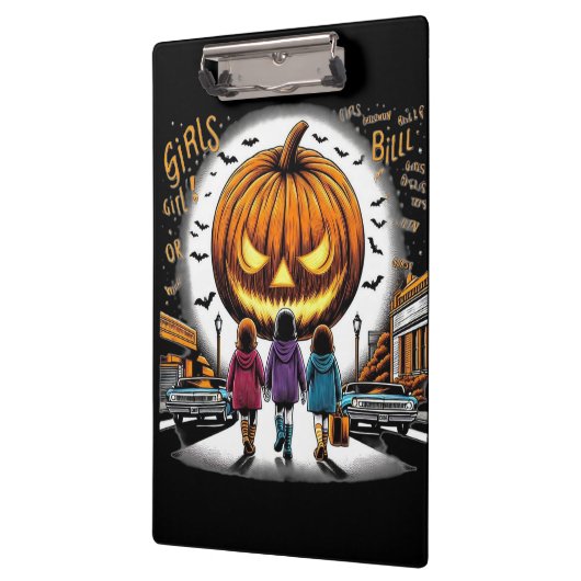 Halloween-Mädchen Klemmbrett (Links)