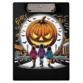 Halloween-Mädchen Klemmbrett (Vorderseite)