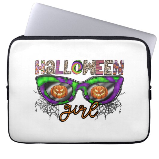 Halloween-Mädchen Laptopschutzhülle (Vorderseite)