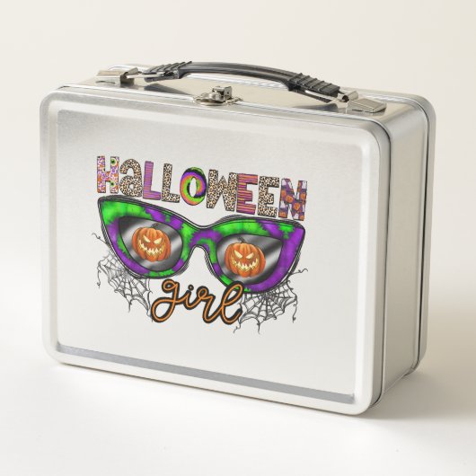 Halloween-Mädchen Metall Brotdose (Vorderseite)