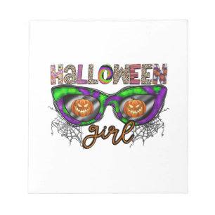 Halloween-Mädchen Notizblock