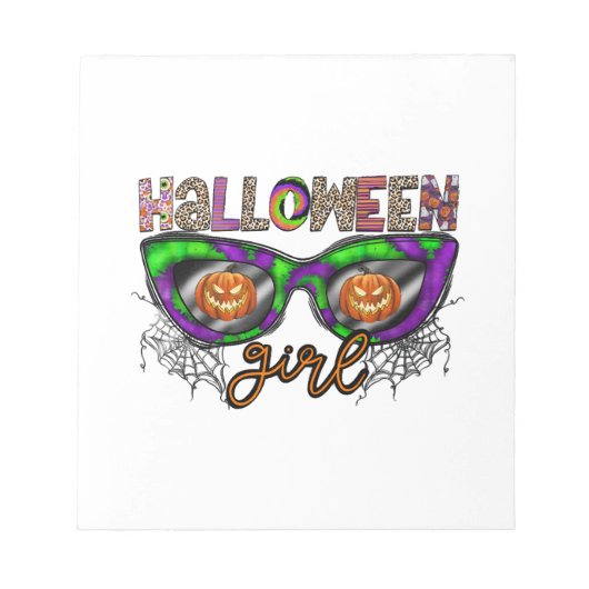 Halloween-Mädchen Notizblock (Vorderseite)