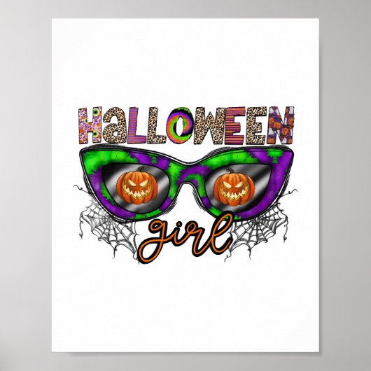 Halloween-Mädchen Poster (Vorne)