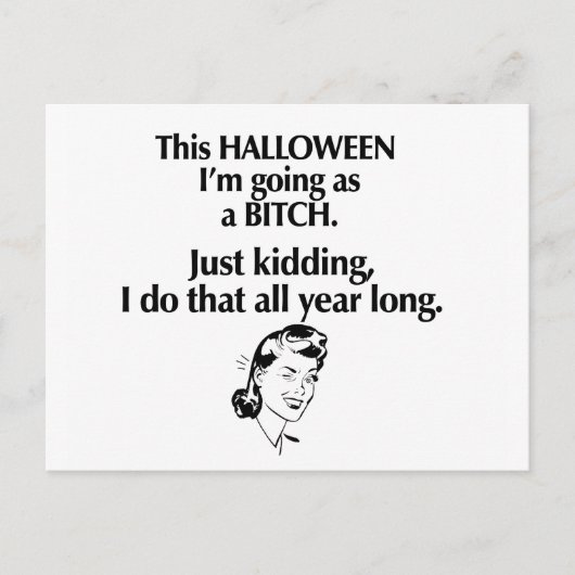 Halloween Mädchen Postkarte (Vorderseite)