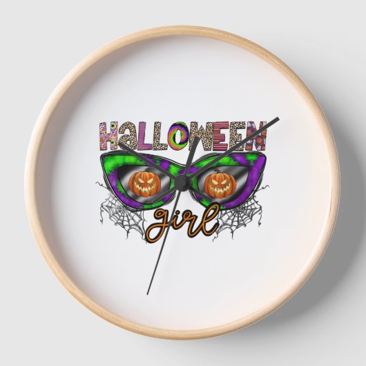 Halloween-Mädchen Uhr (Vorderseite)