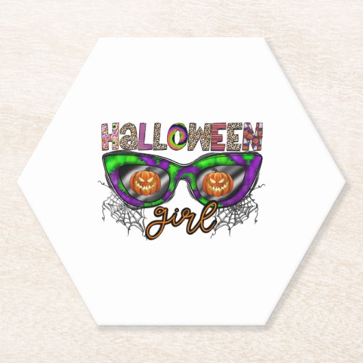 Halloween-Mädchen Untersetzer (Vorderseite)