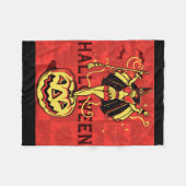 Halloween-Mädchen (Vintag) Fleecedecke (Vorderseite (Horizontal))