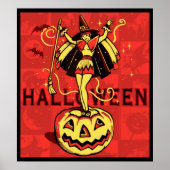 Halloween-Mädchen (Vintag) Poster (Vorne)