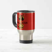 Halloween-Mädchen (Vintag) Reisebecher (Vorderseite Links)