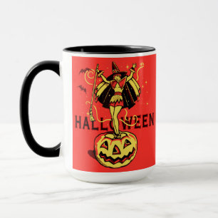 Halloween-Mädchen (Vintag) Tasse