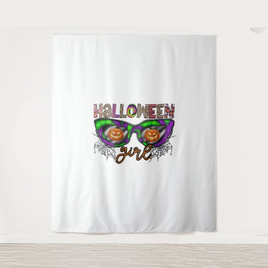 Halloween-Mädchen Wandteppich (Vorderseite)