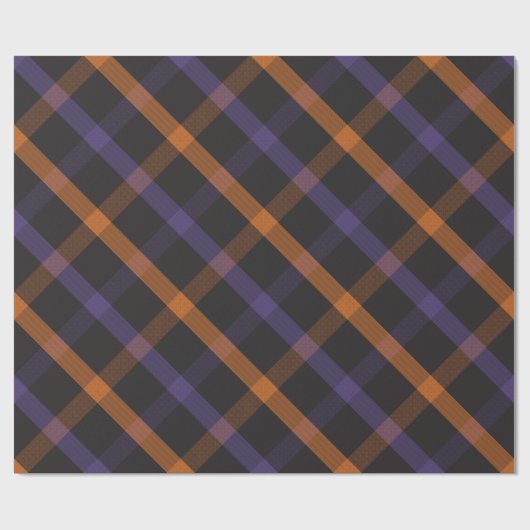 Halloween Madras Kariert Geschenkpapier (Flach)