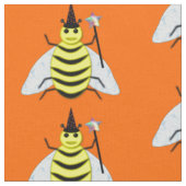 Halloween Magic Bee Hexe Orange Stoff (Nahaufnahme)
