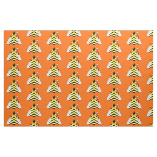 Halloween Magic Bee Hexe Orange Stoff (Fat Quarter (45,7 x 55,9 cm))