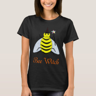 Halloween Magic Bee Hexe Orange Text Custom T-Shirt