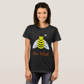 Halloween Magic Bee Hexe Orange Text Custom T-Shirt (Vorne ganz)