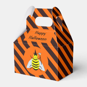 Halloween Magic Bee Hexe Orange und Schwarze Strei Geschenkschachtel