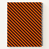 Halloween Magic Bee Hexe Orange und Schwarze Strei Notizblock (Rückseite)