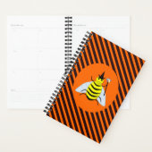 Halloween Magic Bee Hexe Orange und Schwarze Strei Planer (Anzeige)