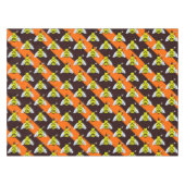 Halloween Magic Bee Hexe Orange und Schwarze Strei Tischdecke (Vorderseite (Horizontal))