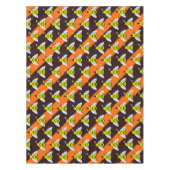 Halloween Magic Bee Hexe Orange und Schwarze Strei Tischdecke (Vorderseite)