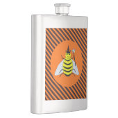 Halloween Magic Bee Hexe und Black Stripes Flachmann (Rechts)