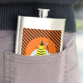 Halloween Magic Bee Hexe und Black Stripes Flachmann (Beispiel)
