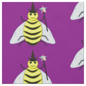 Halloween Magic Bee Wizard Lila Stoff (Nahaufnahme)