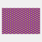 Halloween Magic Bee Wizard Lila und schwarz Streif Geschenkpapier Set (Vorderseite 2)