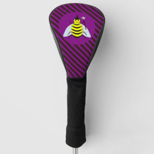 Halloween Magic Bee Wizard Lila und schwarz Streif Golf Headcover